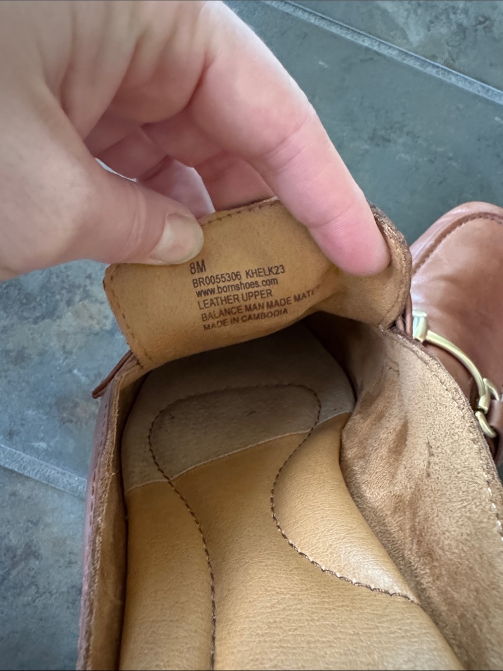 Born Leather Horsebit Mule Loafers Slippers Flats Cognac Brown Women’s Size 8 - Picture 4 of 6